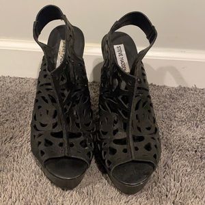Steve Madden black wedges. Size 9.5